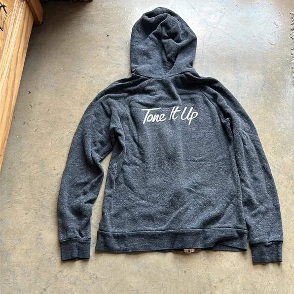 Tone it Up Gray Zip Up Hoodie - Picture 2 of 6